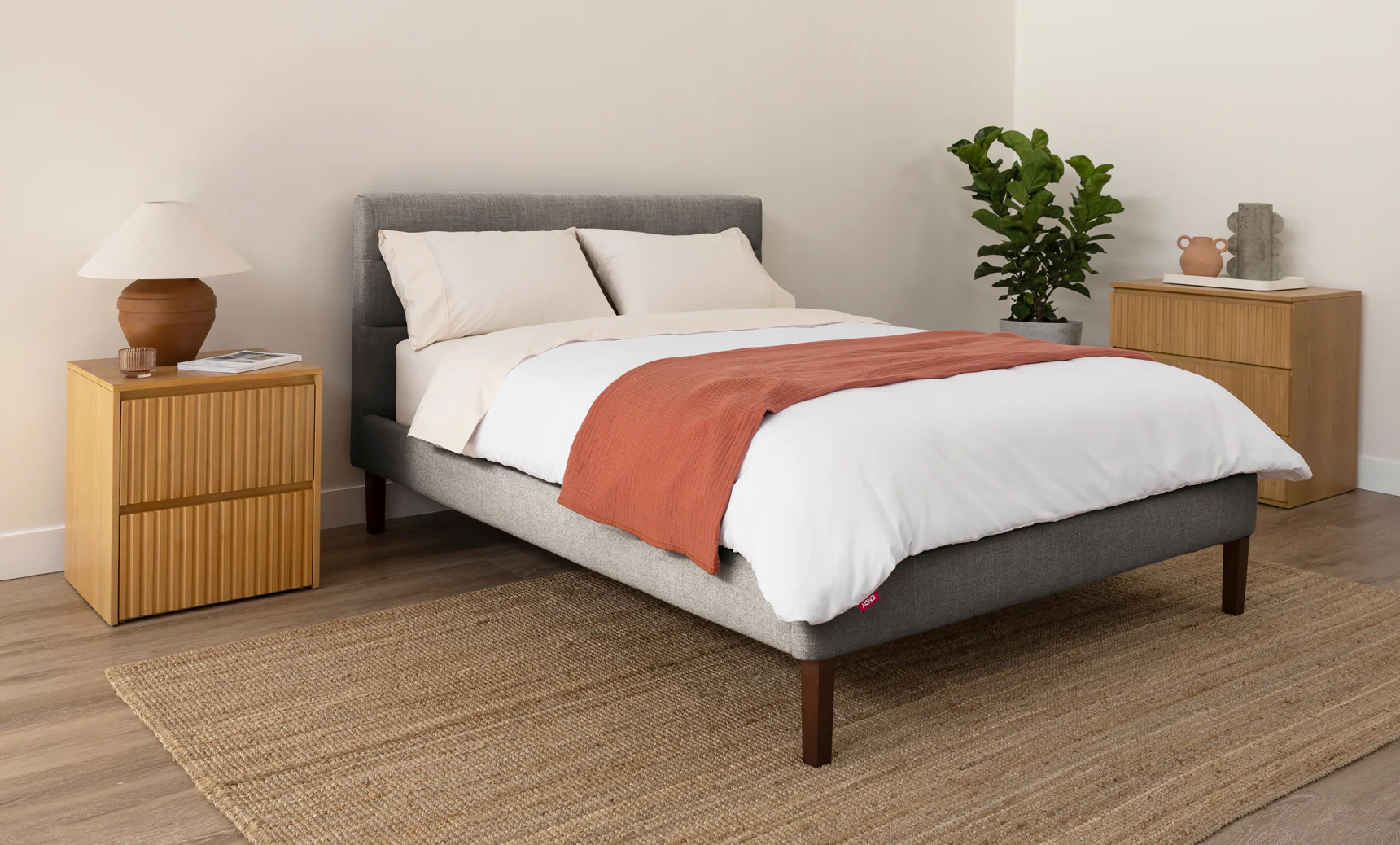 Channel Upholstered Bed Frame - Image 10