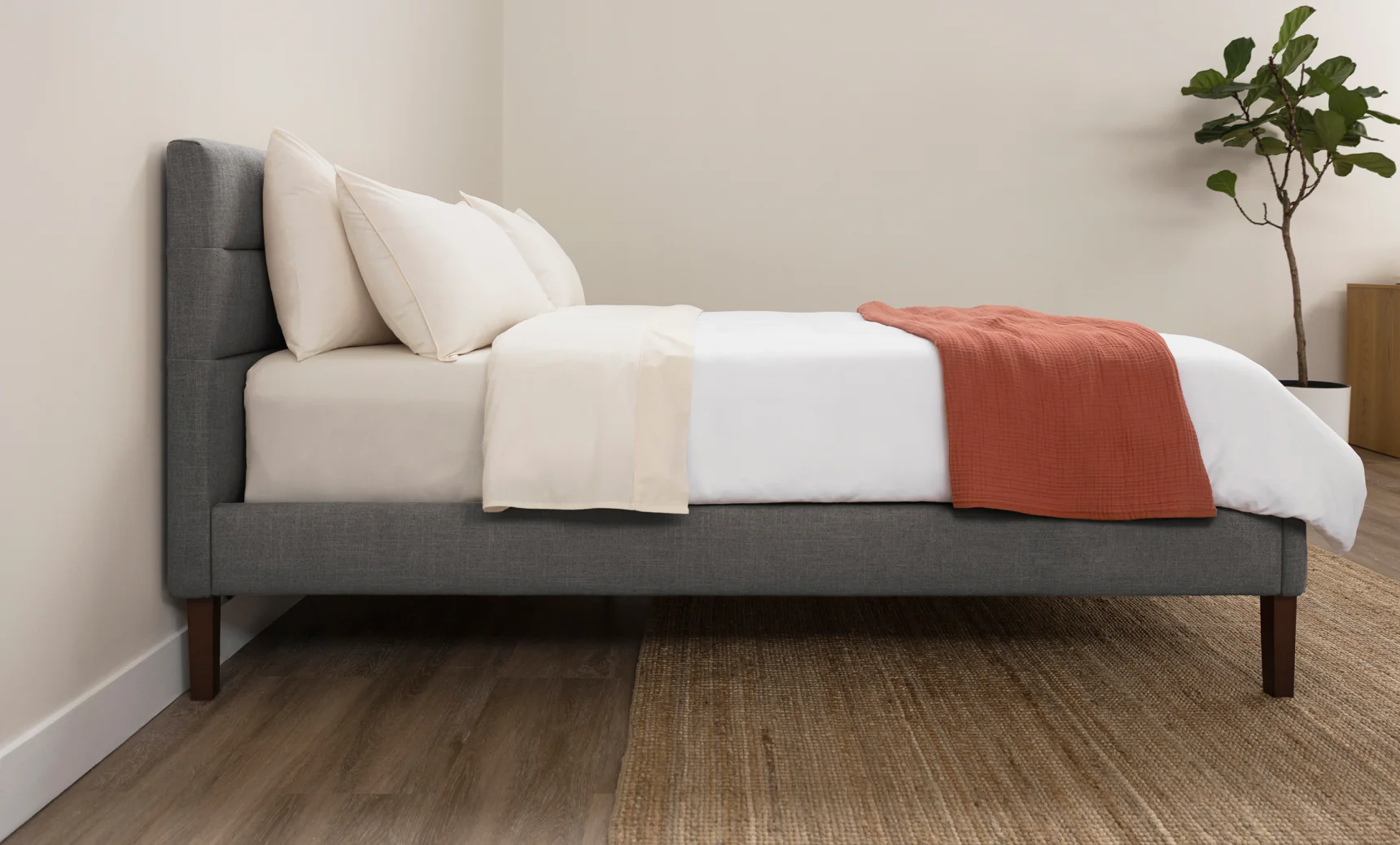 Channel Upholstered Bed Frame - Image 13