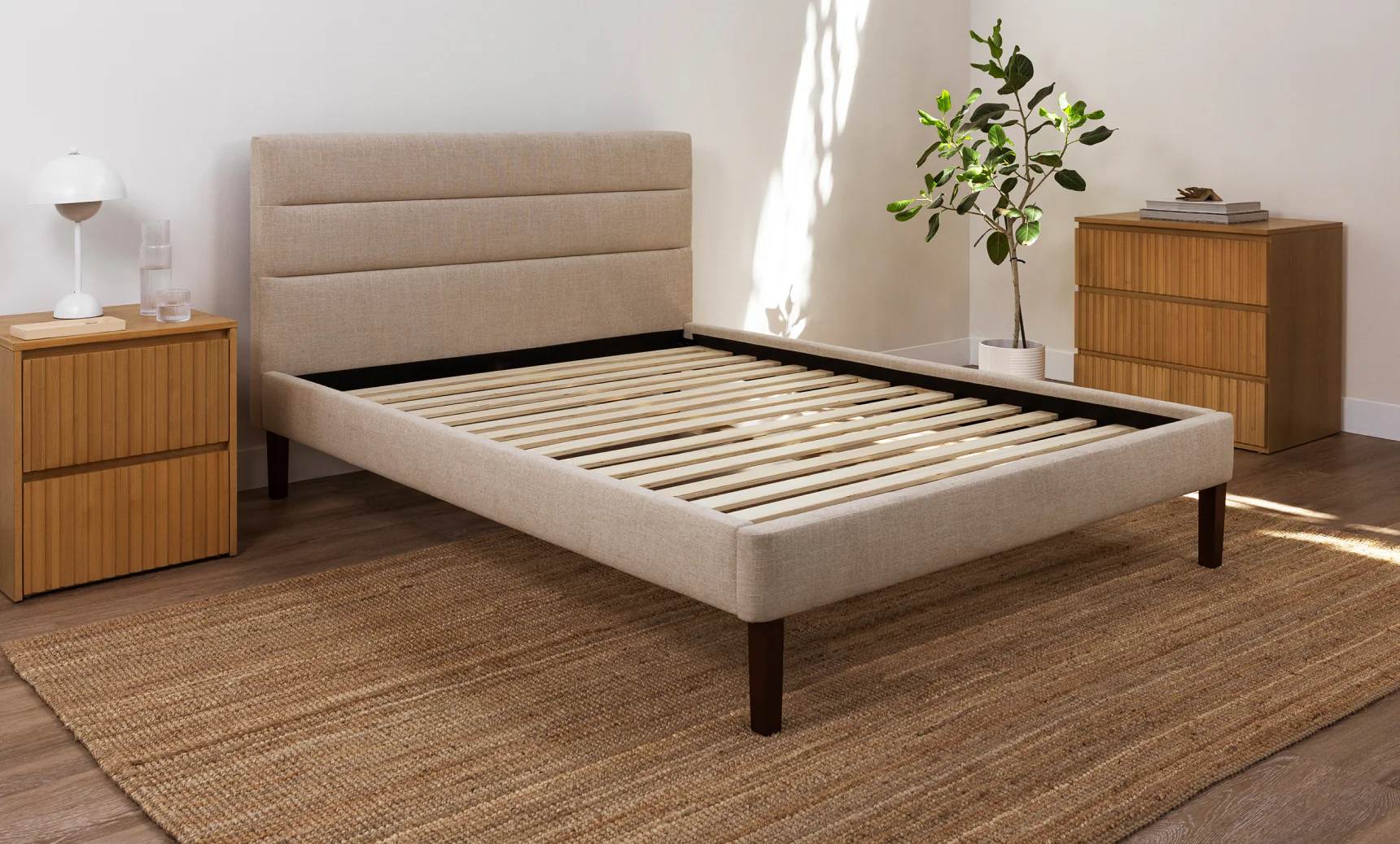 Channel Upholstered Bed Frame - Image 6