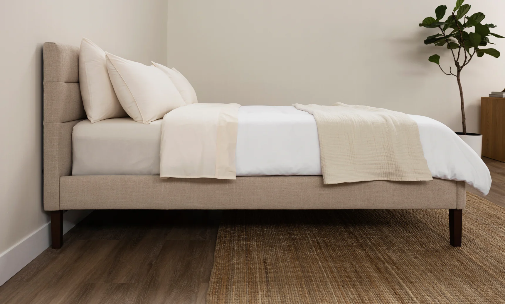Channel Upholstered Bed Frame - Image 7