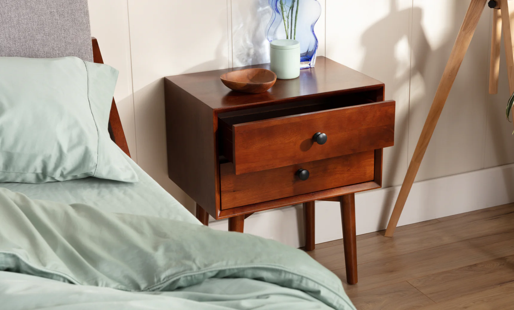 Solid Wood Nightstand - Image 4